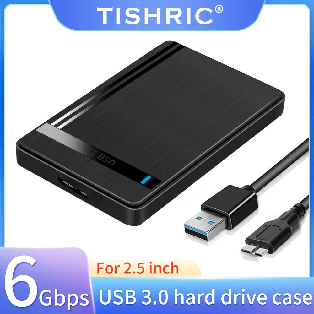 TISHRIC HDD ̽, PC ƮϿ SATA-USB3.0 HDD Ŭ, 2.5 ġ ϵ ̺ ̽, 6Gbps   HDD ̽ 